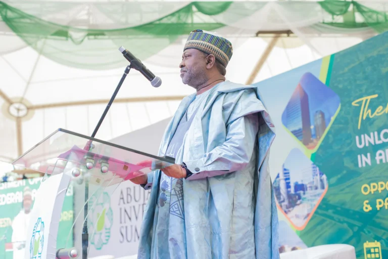 A speaker addressing the audience from the summit lectern